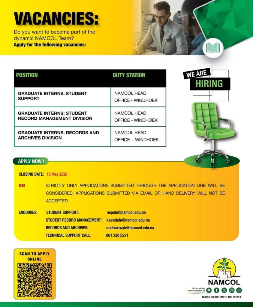 Join the NAMCOL Team! Recruitment of Graduate Interns